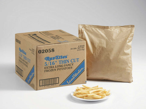 Lamb Weston Rus Ettes Idaho Shield Thin Regular Cut Potato French Fry, 5 Pound -- 6 per case.