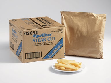 Lamb Weston Rus Ettes Idaho Shield Steak Cut Potato French Fry, 5 Pound -- 6 per case.