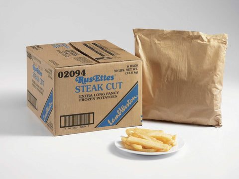 Lamb Weston Rus Ettes Idaho Shield Steak Cut Potato French Fry, 5 Pound -- 6 per case.