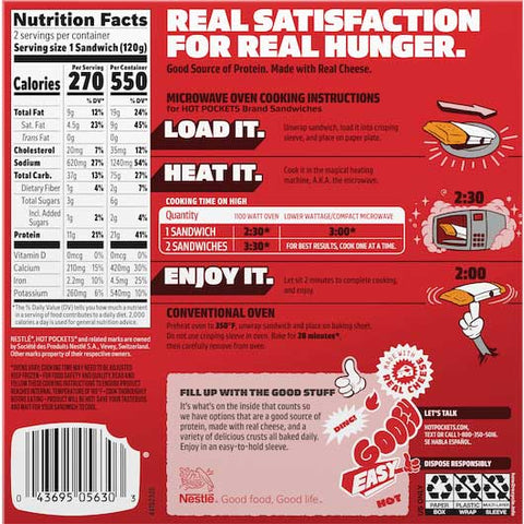 Hot Pockets Chicken Bacon Ranch Sandwich, 8.5 Ounce -- 8 per case