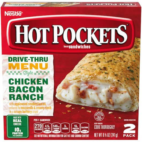 Hot Pockets Chicken Bacon Ranch Sandwich, 8.5 Ounce -- 8 per case