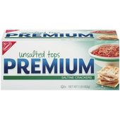 Kraft Nabisco Premium Saltine Cracker - Unsalted TOP, 16 Ounce -- 12 per case.
