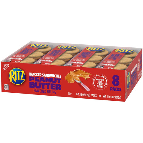 Kraft Nabisco Ritz Sandwich Peanut Butter Cracker, 1.38 Ounce -- 14 per case.