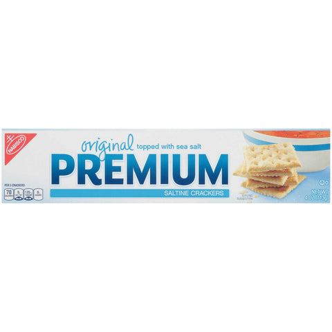 Kraft Nabisco Premium Original Saltine Cracker, 4 Ounce -- 12 per case.
