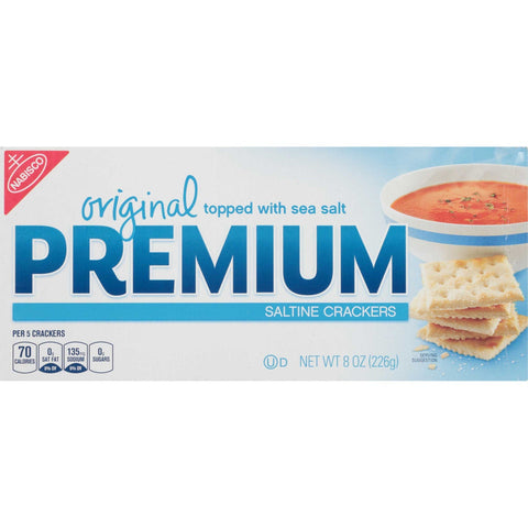 Kraft Nabisco Premium Original Saltine Cracker, 8 Ounce -- 12 per case.