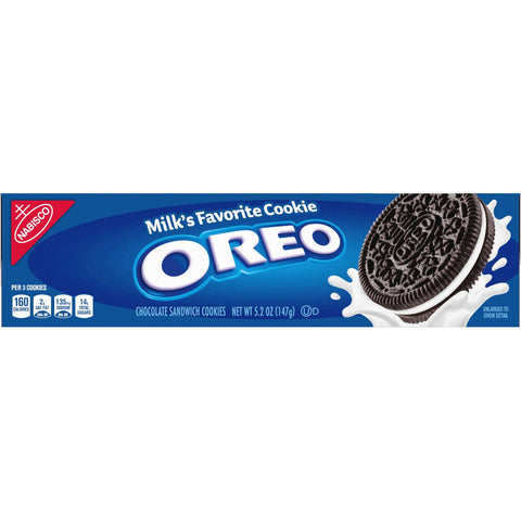 Nabisco Oreo Chocolate Cream Sandwich Cookies, 5.25 Ounce -- 12 per case.