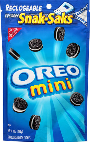 Oreo Mini Lunchbox Cookies Snak-Saks, 8 ounce -- 12 per case