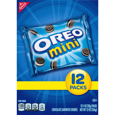 Kraft Nabisco Multipacks Oreo Mini Sandwich Cookies, 12 Ounce -- 4 per case.