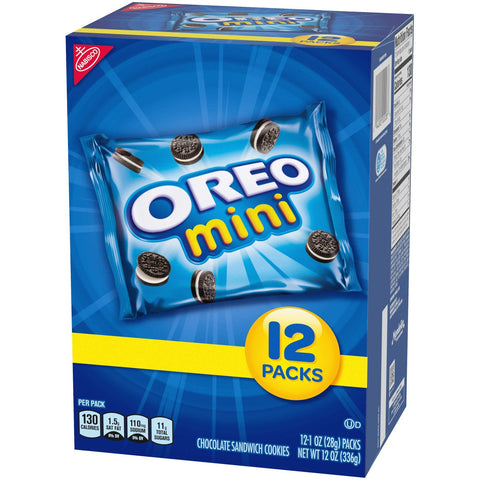 Kraft Nabisco Multipacks Oreo Mini Sandwich Cookies, 12 Ounce -- 4 per case.