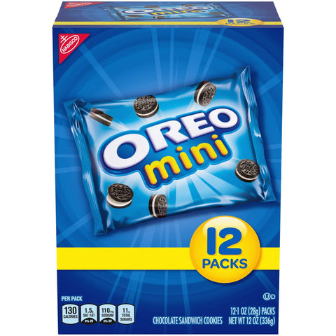 Kraft Nabisco Multipacks Oreo Mini Sandwich Cookies, 12 Ounce -- 4 per case.