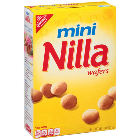 Nabisco Mini Nilla Wafer Cookies, 11 Ounce -- 12 per case.