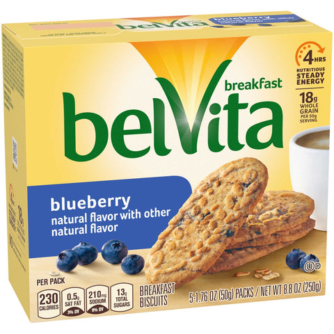 BelVita Blueberry Breakfast Biscuit, 1.76 Ounce -- 30 per case