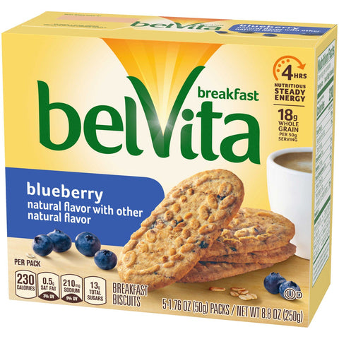 BelVita Blueberry Breakfast Biscuit, 1.76 Ounce -- 30 per case