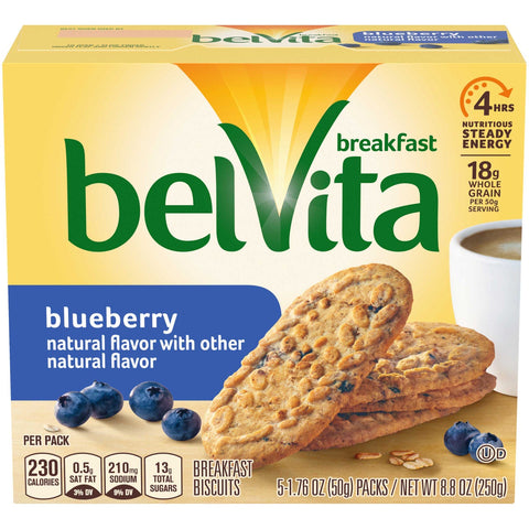 BelVita Blueberry Breakfast Biscuit, 1.76 Ounce -- 30 per case