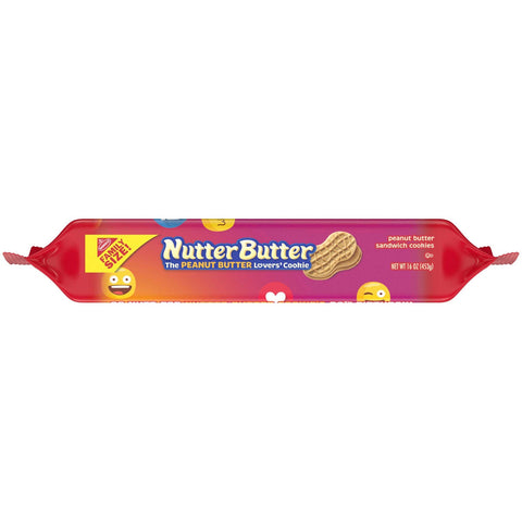 Kraft Nabisco Nutter Butter Sandwich Cookies - Peanut Butter, 16 Ounce -- 12 per case.