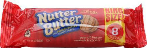 Nutter Butter Peanut Butter Sandwich Cookies, 3.5 Ounce -- 20 per case.