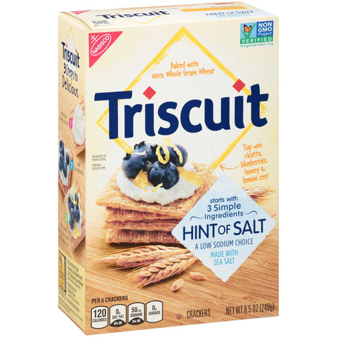 Triscuit Hint of Salt Cracker, 8.5 Ounce -- 6 per case.