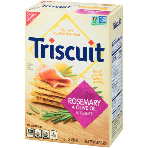 Nabisco Triscuit Rosemary and Olive Oil Crackers, 8.5 Ounce -- 6 per case.
