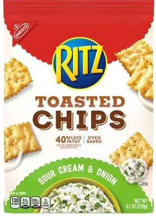 Nabisco Sour Cream and Onion Toasted Chips, 8.1 Ounce -- 6 per case.