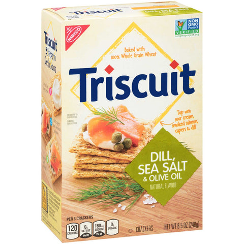 Triscuit Dill Sea Salt and Olive Oil Cracker, 8.5 Ounce -- 6 per case.
