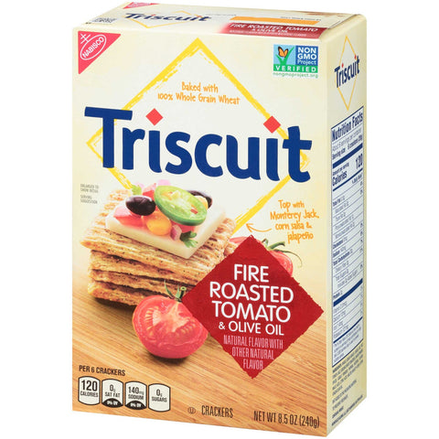 Nabisco Fire Roasted Tomato and Olive Oil Triscuit, 8.5 Ounce -- 6 per case.