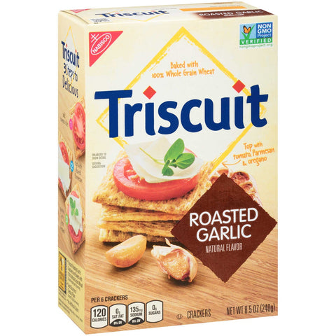 Triscuit Roasted Garlic Cracker, 8.5 Ounce -- 6 per case.