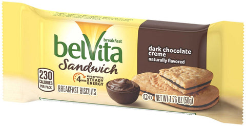 Belvita Dark Chocolate Breakfast Biscuit, 1.76 Ounce -- 64 per case.