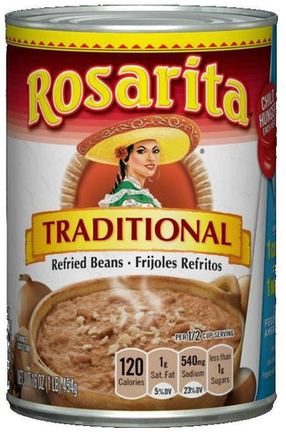 Rosarita Refried Beans, 16 Ounce Can -- 24 cans per case