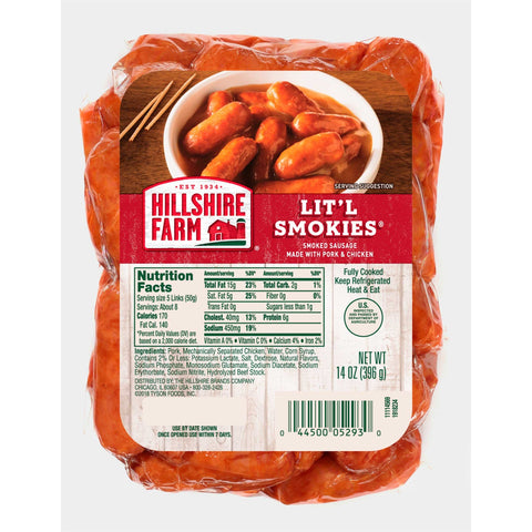 Hillshire Farms Little Smokey Cocktail Link, 14 Ounce -- 12 per case.