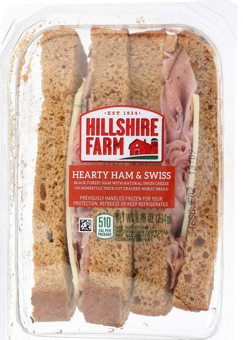 Hillshire Farm Black Forest Ham and Swiss Hearty Wedge Sandwich, 0.516 Pound -- 6 per case