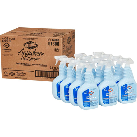 Clorox Commercial Solutions Anywhere Hard Surface Sanitizer Spray, 32 Ounce -- 12 per case.