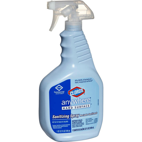 Clorox Commercial Solutions Anywhere Hard Surface Sanitizer Spray, 32 Ounce -- 12 per case.