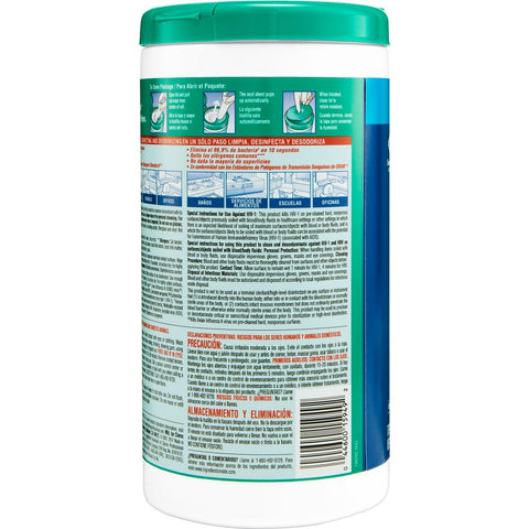 Clorox Commercial Solutions Fresh Scent Disinfecting Wipes, 75 count per pack -- 6 per case.