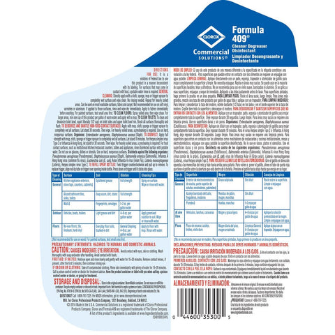 Formula 409 Commercial Solution Disinfectant Degreaser Cleaner, 128 Ounce -- 4 per case