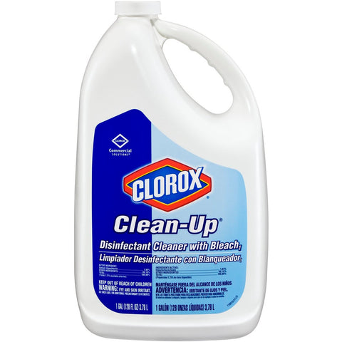Clorox Clean Up Commercial Solutions Disinfectant Cleaner with Bleach, 128 Fluid Ounce -- 4 per case.