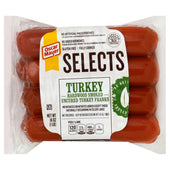 Oscar Mayer Selects Turkey Smoked Franks, 1 Pound -- 12 per case.