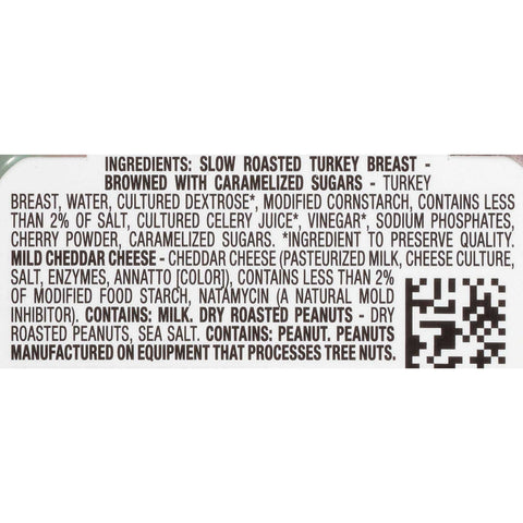 P3 Turkey Cheese with Peanuts Convenience Meal, 2 Ounce -- 10 per case.