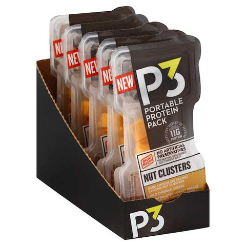P3 Turkey Breast Mild Cheddar Chocolate Peanut Nut Cluster, 2 Ounce -- 10 per case.