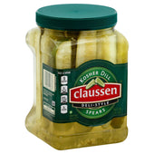 Claussen Deli Style Kosher Dill Pickle Spears, 64 Ounce -- 6 per case