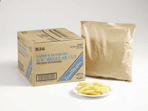 Lamb Weston Supreme Regular Cut Potato French Fry, 5 Pound -- 6 per case.