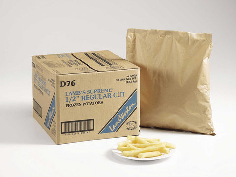 Lamb Weston Supreme Regular Cut Potato French Fry, 5 Pound -- 6 per case.