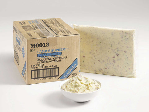 Lamb Weston Lambs Supreme Redskin Jalapeno Cheddar Mashed Potato, 4 Pound -- 6 per case.