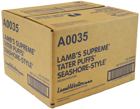 Lamb Supreme Tater Puffs Seashore Style Potatoes, 5 Pound -- 6 per case.