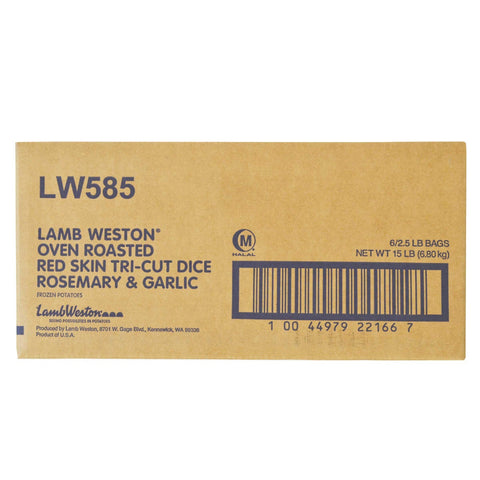 Lamb Weston Oven Roasted Red Skin Tri Cut Dice Rosemary and Garlic Potatoes, 2.5 Pound -- 6 per case.