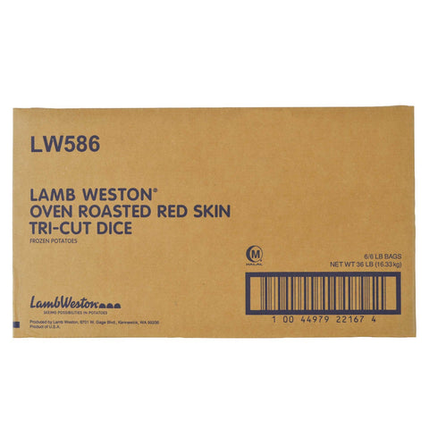 Lamb Weston Oven Roasted Red Skin Tri Cut Dice Potato, 6 Pound -- 6 per case.
