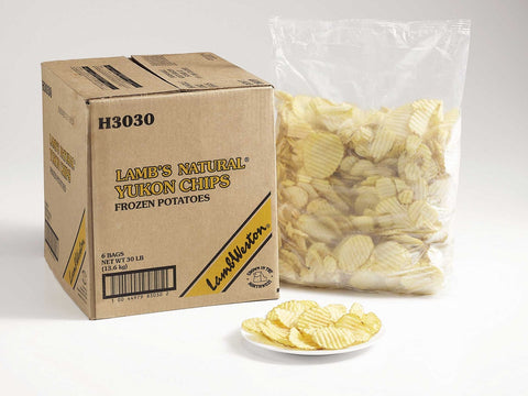 Lamb Weston Natural Yukon Chips, 5 Pound -- 6 per case.