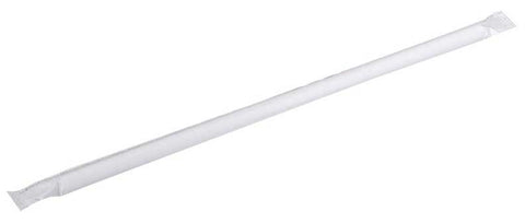 D and W Fine Pack Wrapped Giant Straws with Red Stripe, 7.75 inch -- 7500 per case.