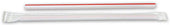 D and W Fine Pack Wrapped Giant Straws with Red Stripe, 7.75 inch -- 7500 per case.