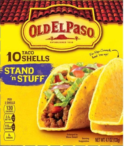 Old El Paso Stand N Stuff Taco Shells, 4.7 Ounce -- 12 per case.