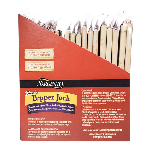 Sargento Pepperjack Cheese Snacks, 1.5 Ounce -- 72 per case.